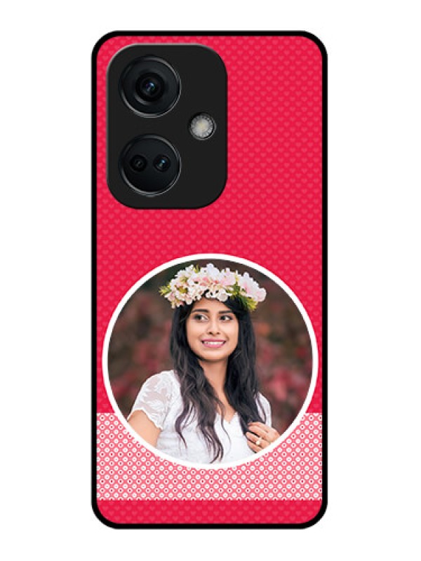 Custom OnePlus Nord CE 3 5G Personalised Glass Phone Case - Pink Pattern Design