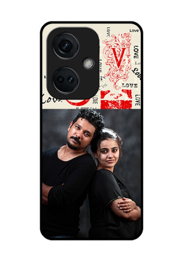 OnePlus Nord CE 3 5G Photo Printing on Glass Case - Trendy Love Design Case
