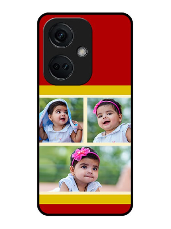 Custom OnePlus Nord CE 3 5G Custom Glass Mobile Case - Multiple Pic Upload Design