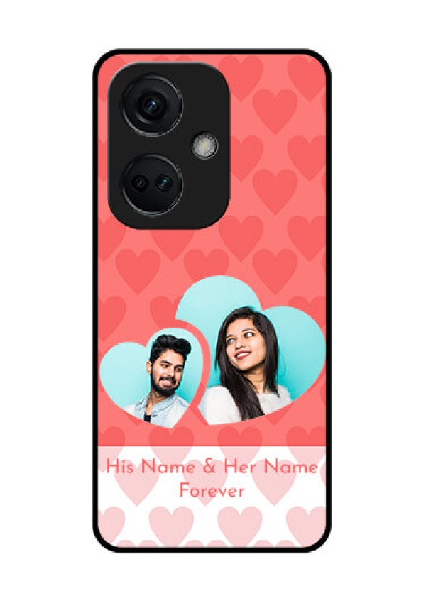 OnePlus Nord CE 3 5G Personalized Glass Phone Case - Couple Pic Upload Design