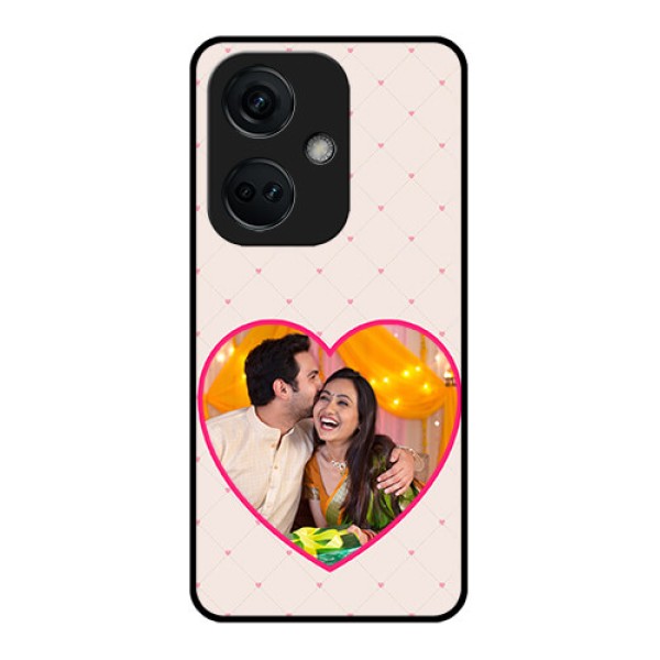 OnePlus Nord CE 3 5G Custom Glass Mobile Case - Heart Shape Design