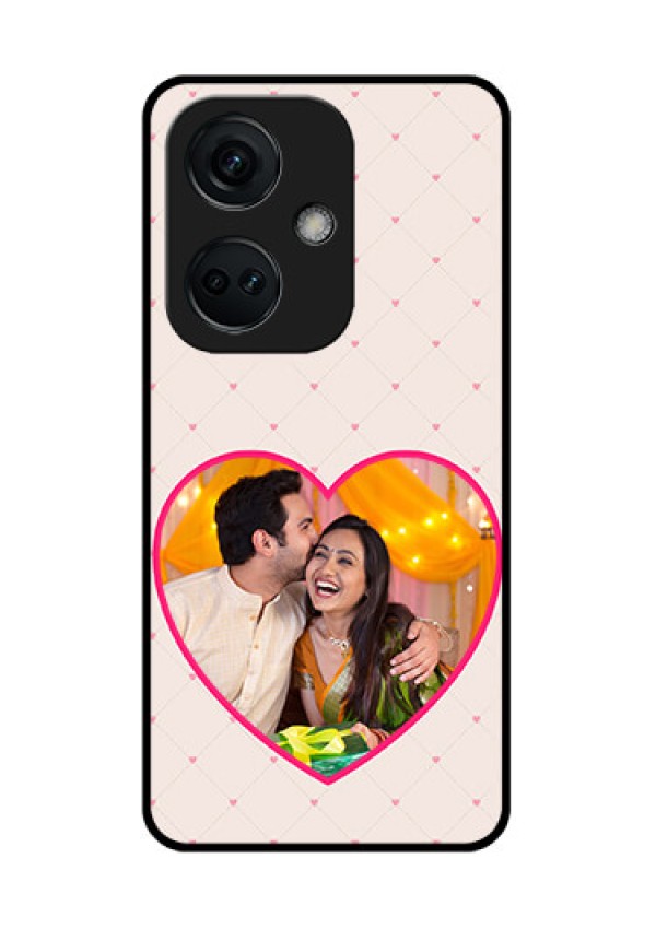 OnePlus Nord CE 3 5G Custom Glass Mobile Case - Heart Shape Design