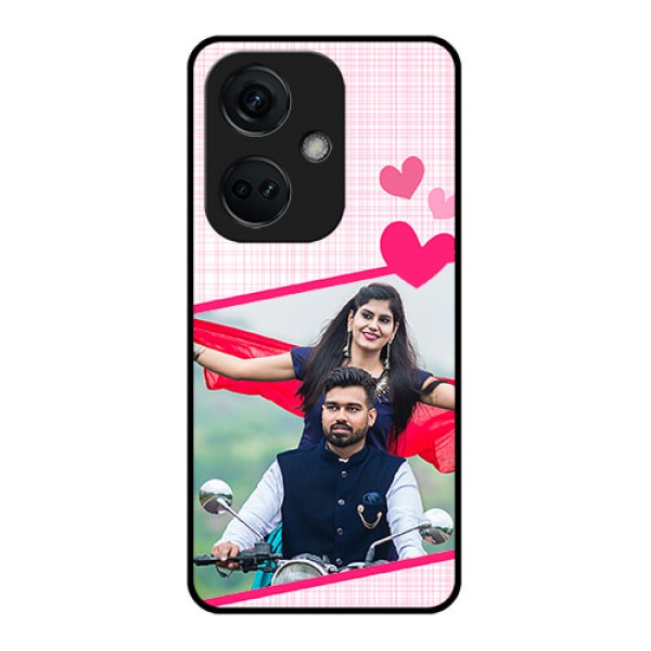 OnePlus Nord CE 3 5G Custom Glass Phone Case - Love Shape Heart Design