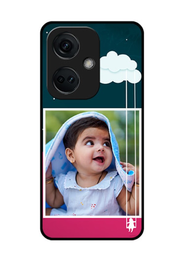 OnePlus Nord CE 3 5G Custom Glass Phone Case - Cute Girl with Cloud Design