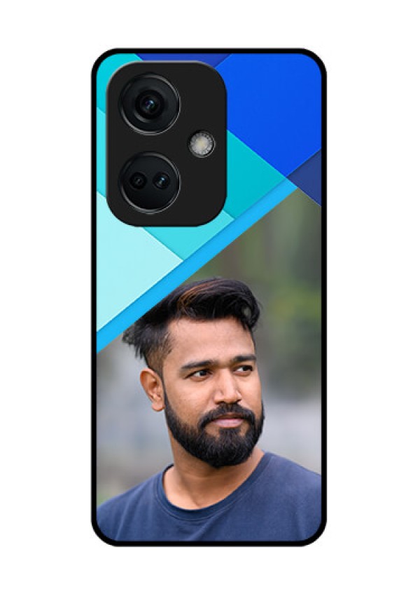 OnePlus Nord CE 3 5G Custom Glass Phone Case - Blue Pattern Design