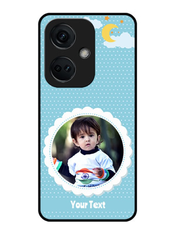 Custom OnePlus Nord CE 3 5G Personalised Glass Phone Case - Violet Pattern Design