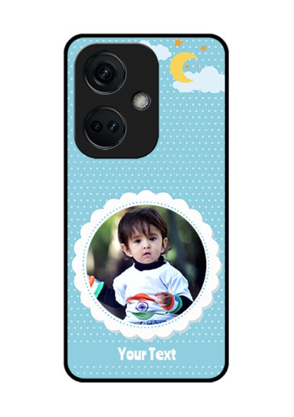 OnePlus Nord CE 3 5G Personalised Glass Phone Case - Violet Pattern Design