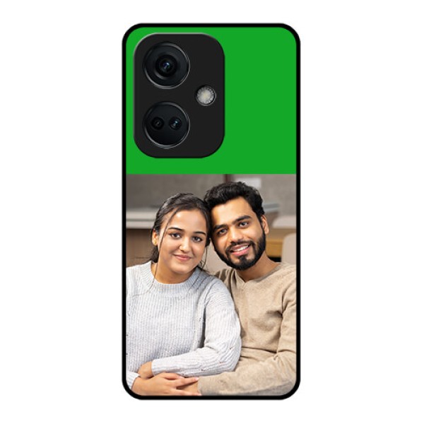 OnePlus Nord CE 3 5G Personalized Glass Phone Case - Green Pattern Design