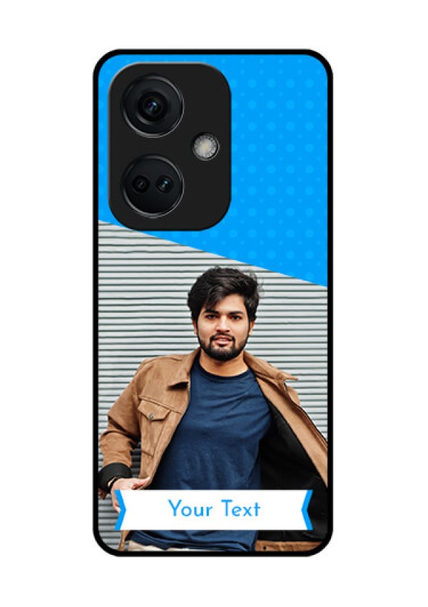 OnePlus Nord CE 3 5G Photo Printing on Glass Case - Simple Blue Color Design