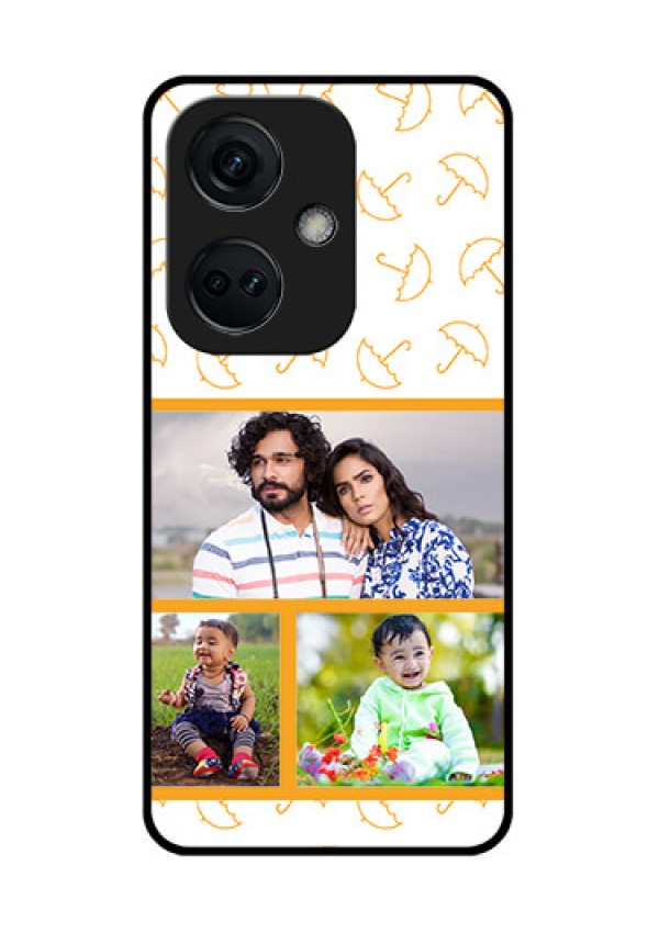 OnePlus Nord CE 3 5G Custom Glass Mobile Case - Yellow Pattern Design