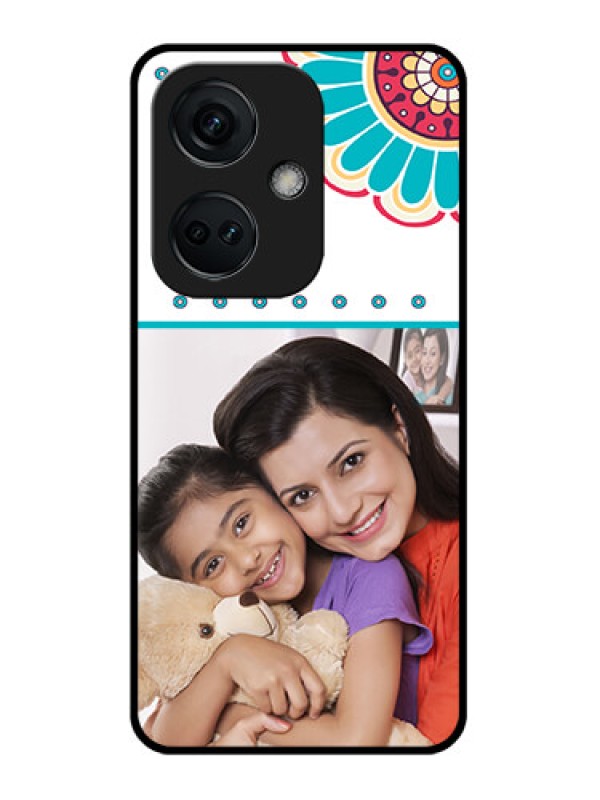 Custom OnePlus Nord CE 3 5G Custom Glass Phone Case - Flower Design