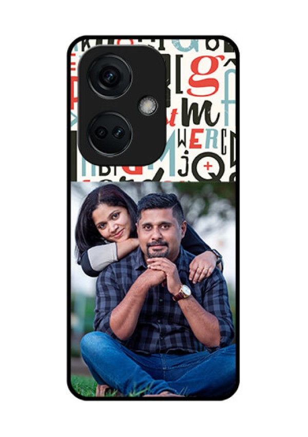 OnePlus Nord CE 3 5G Personalized Glass Phone Case - Alphabet Design