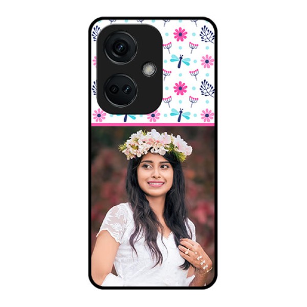 OnePlus Nord CE 3 5G Photo Printing on Glass Case - Colorful Flower Design OnePlus Nord CE 3 5G Photo Printing on Glass Case - Colorful Flower Design