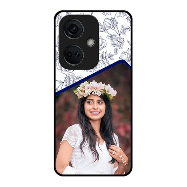 OnePlus Nord CE 3 5G Personalized Glass Phone Case - Premium Floral Design