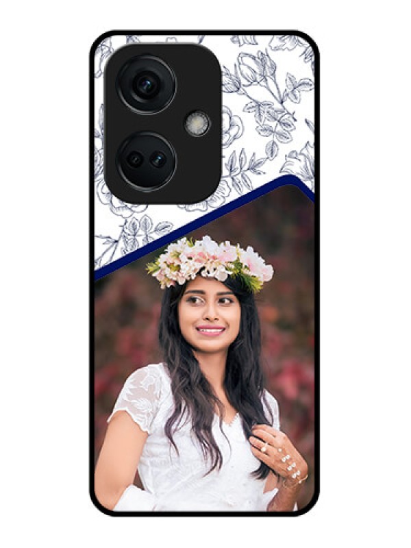 Custom OnePlus Nord CE 3 5G Personalized Glass Phone Case - Premium Floral Design