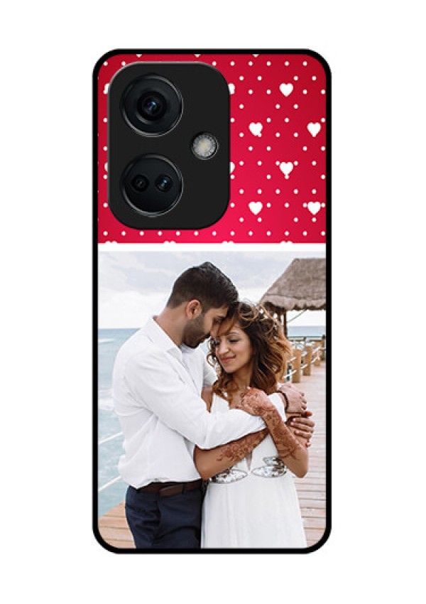 OnePlus Nord CE 3 5G Photo Printing on Glass Case - Hearts Mobile Case Design