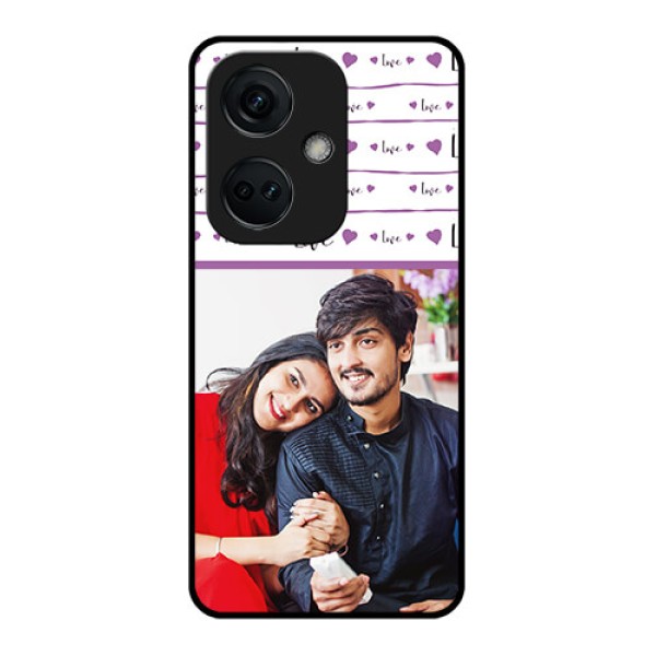 OnePlus Nord CE 3 5G Custom Glass Mobile Case - Couples Heart Design