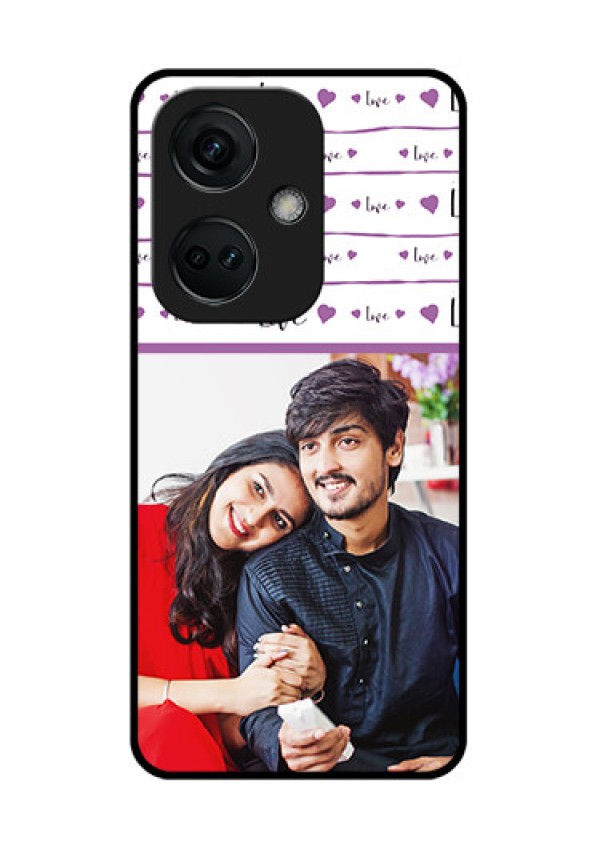 OnePlus Nord CE 3 5G Custom Glass Mobile Case - Couples Heart Design