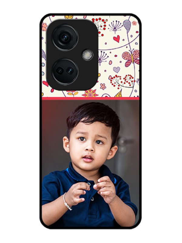 Custom OnePlus Nord CE 3 5G Custom Glass Mobile Case - Premium Floral Design