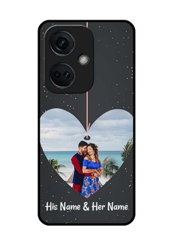 OnePlus Nord CE 3 5G Custom Glass Phone Case - Hanging Heart Design