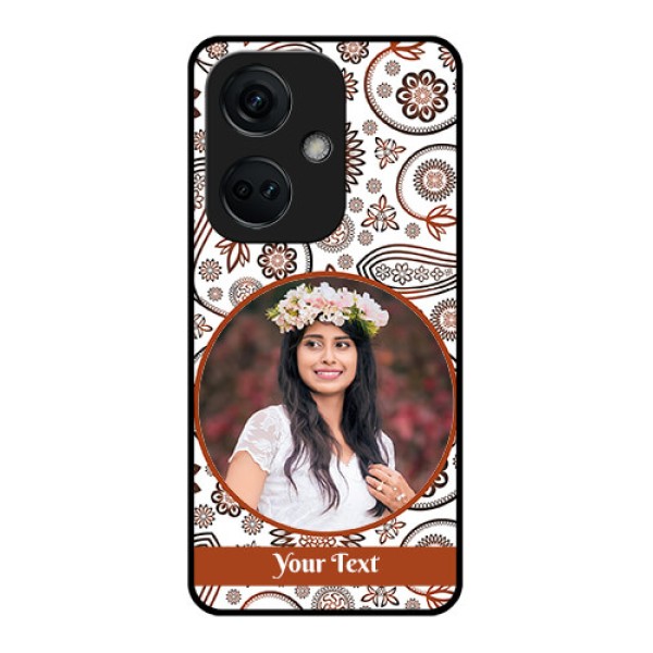 OnePlus Nord CE 3 5G Custom Glass Mobile Case - Abstract Flower Design