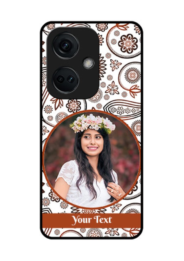 OnePlus Nord CE 3 5G Custom Glass Mobile Case - Abstract Flower Design