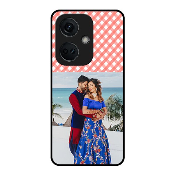 OnePlus Nord CE 3 5G Personalized Glass Phone Case - Pink Pattern Design