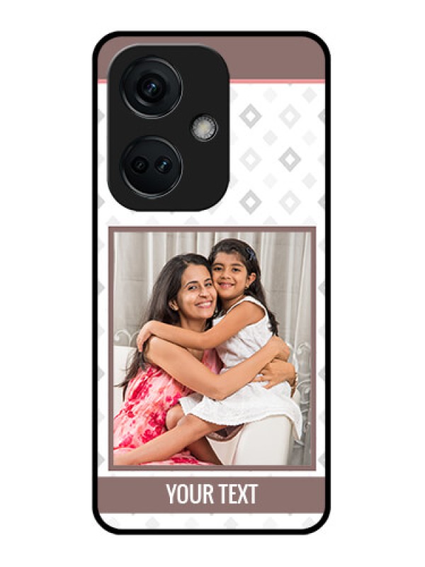 Custom OnePlus Nord CE 3 5G Photo Printing on Glass Case - Simple Diamond Design