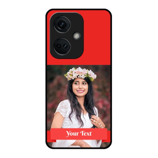 OnePlus Nord CE 3 5G Custom Glass Phone Case - Simple Red Color Design