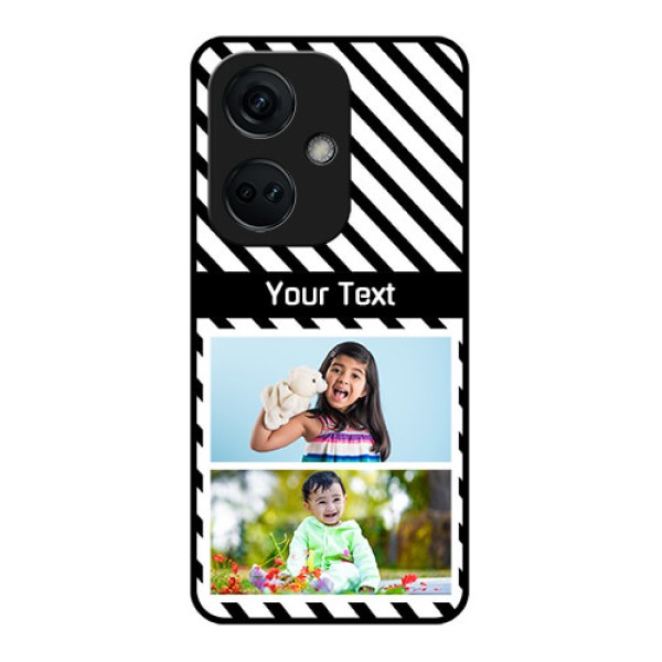 OnePlus Nord CE 3 5G Photo Printing on Glass Case - Black And White Stripes Design OnePlus Nord CE 3 5G Photo Printing on Glass Case - Black And White Stripes Design
