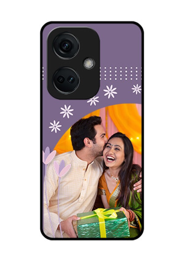 OnePlus Nord CE 3 5G Custom Glass Mobile Case - Lavender flowers design
