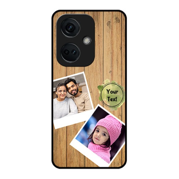 OnePlus Nord CE 3 5G Custom Glass Phone Case - Wooden Texture Design