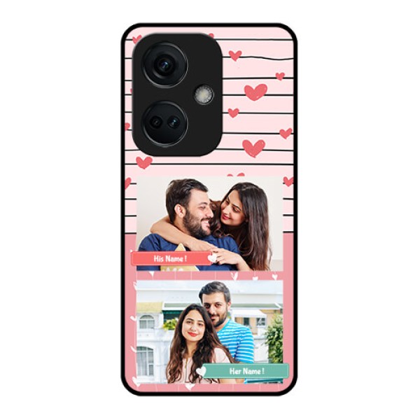 OnePlus Nord CE 3 5G Custom Glass Mobile Case - Photo with Heart Design