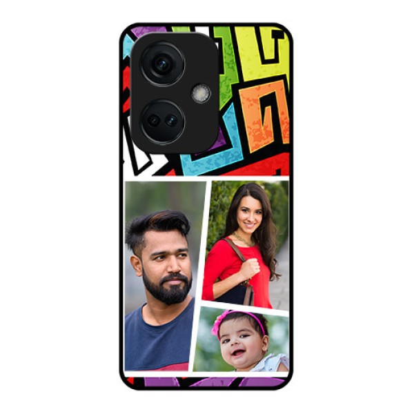 OnePlus Nord CE 3 5G Custom Glass Phone Case - Graffiti pattern Design OnePlus Nord CE 3 5G Custom Glass Phone Case - Graffiti pattern Design