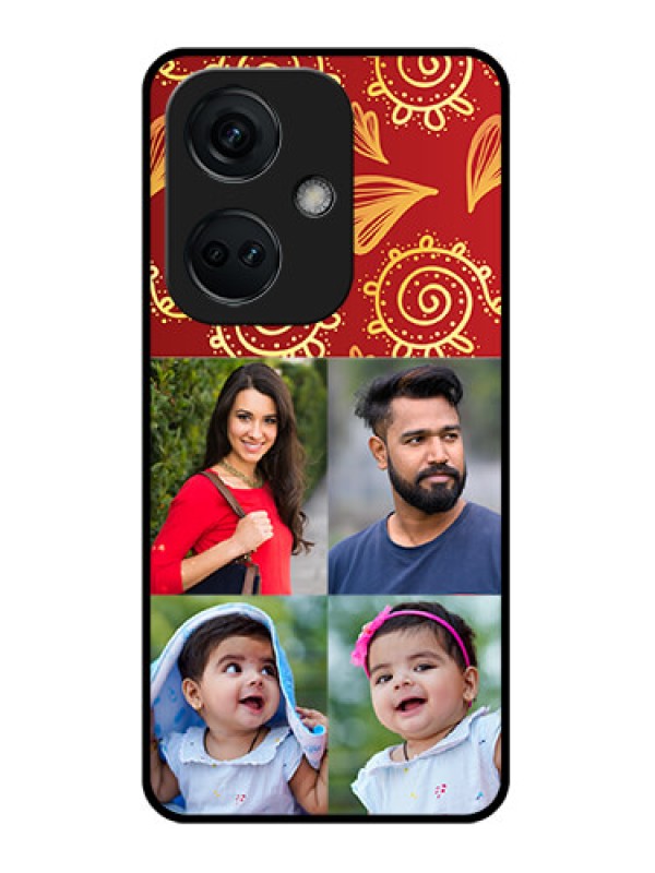 Custom OnePlus Nord CE 3 5G Photo Printing on Glass Case - 4 Image Traditional Design