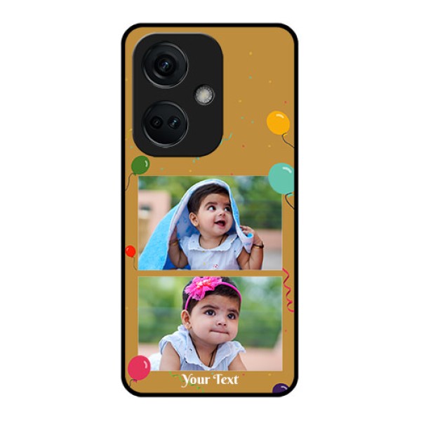 OnePlus Nord CE 3 5G Personalized Glass Phone Case - Image Holder with Birthday Celebrations Design OnePlus Nord CE 3 5G Personalized Glass Phone Case - Image Holder with Birthday Celebrations Design