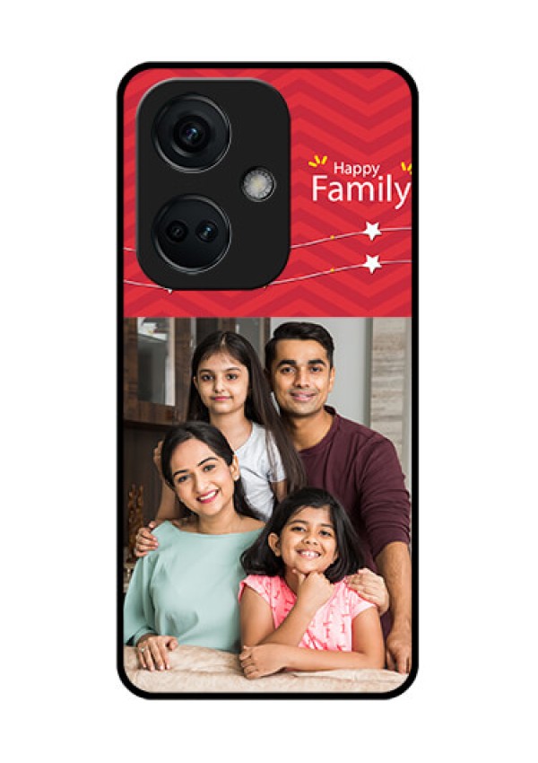 OnePlus Nord CE 3 5G Personalized Glass Phone Case - Happy Family Design