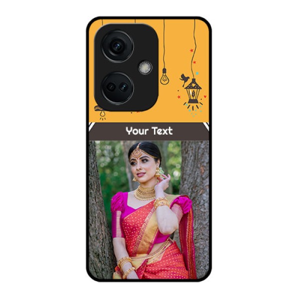 OnePlus Nord CE 3 5G Custom Glass Mobile Case - with Family Picture and Icons OnePlus Nord CE 3 5G Custom Glass Mobile Case - with Family Picture and Icons