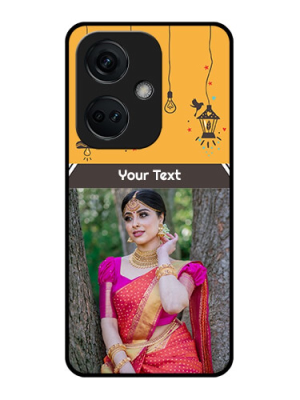 Custom OnePlus Nord CE 3 5G Custom Glass Mobile Case - with Family Picture and Icons