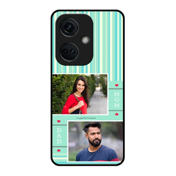 OnePlus Nord CE 3 5G Custom Glass Phone Case - Mom & Dad Pic Design