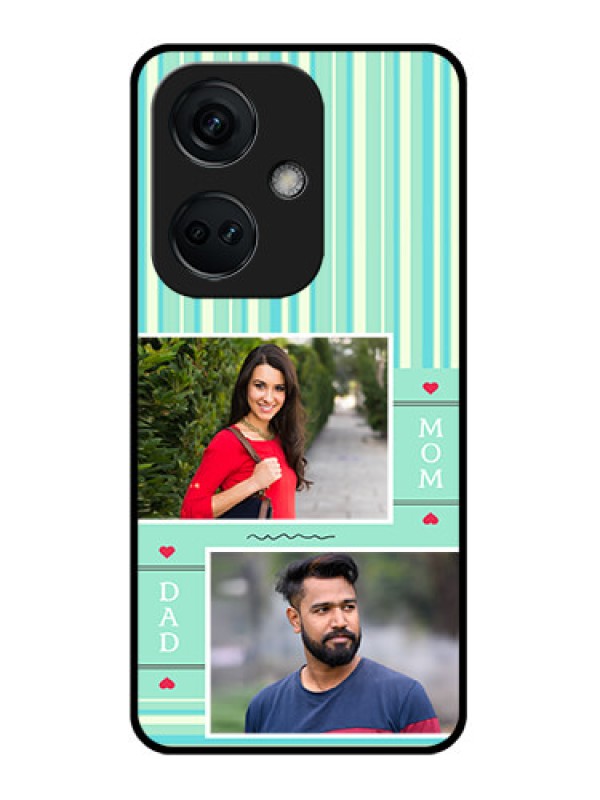 Custom OnePlus Nord CE 3 5G Custom Glass Phone Case - Mom & Dad Pic Design