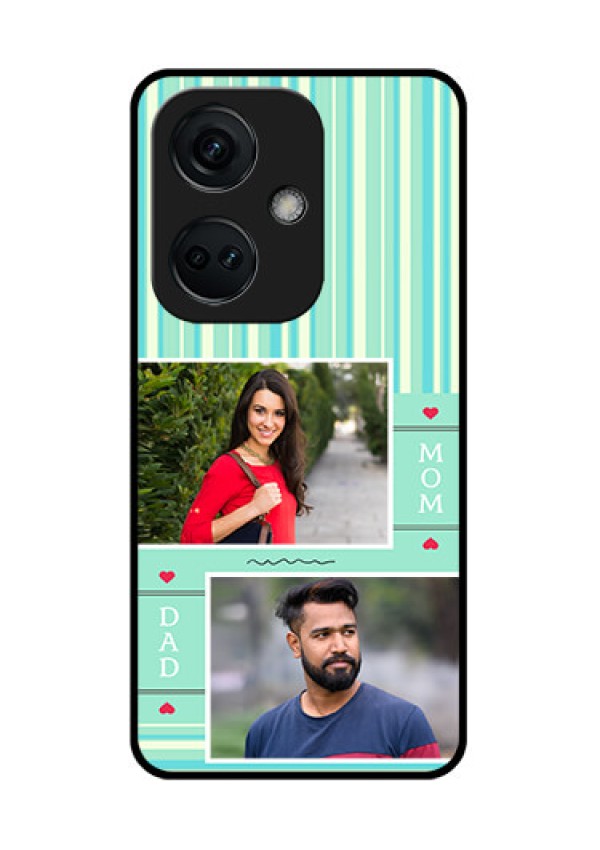OnePlus Nord CE 3 5G Custom Glass Phone Case - Mom & Dad Pic Design
