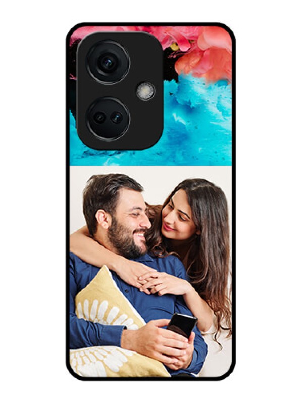 Custom OnePlus Nord CE 3 5G Custom Glass Mobile Case - Quote with Acrylic Painting Design