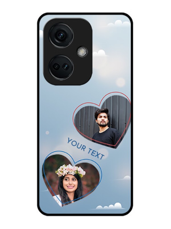 Custom OnePlus Nord CE 3 5G Custom Glass Mobile Case - Blue Color Couple Design