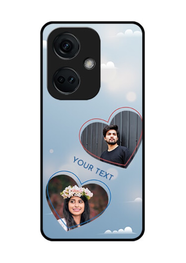 OnePlus Nord CE 3 5G Custom Glass Mobile Case - Blue Color Couple Design