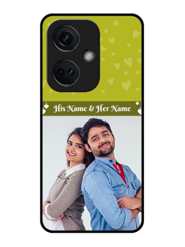 Custom OnePlus Nord CE 3 5G Custom Glass Phone Case - You & Me Heart Design