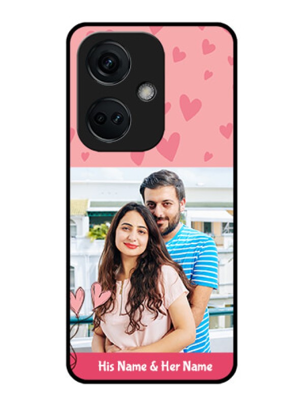 Custom OnePlus Nord CE 3 5G Personalized Glass Phone Case - Love Design Peach Color