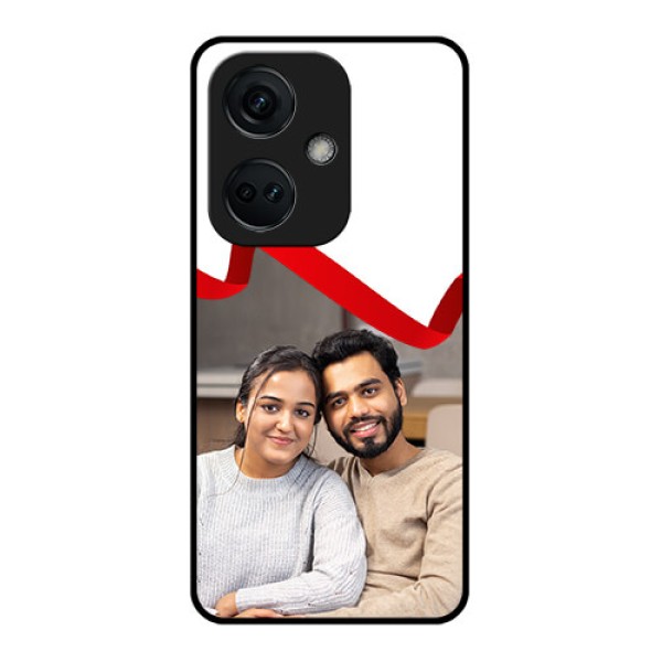 OnePlus Nord CE 3 5G Photo Printing on Glass Case - Red Ribbon Frame Design