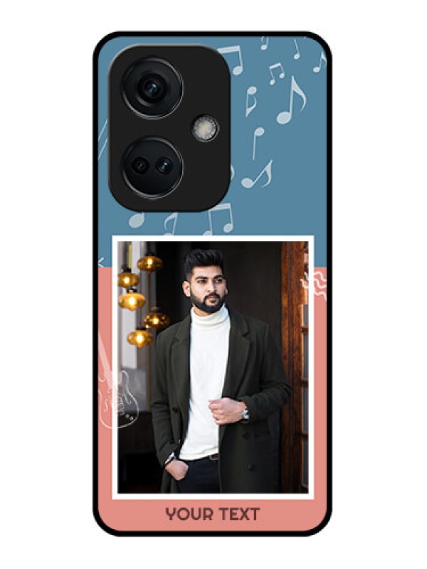Custom OnePlus Nord CE 3 5G Photo Printing on Glass Case - with Color Musical Note Design