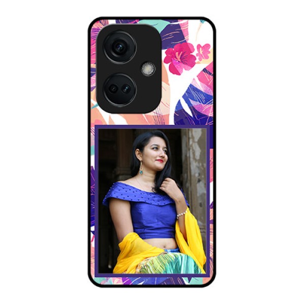 OnePlus Nord CE 3 5G Custom Glass Mobile Case - Abstract Floral Design